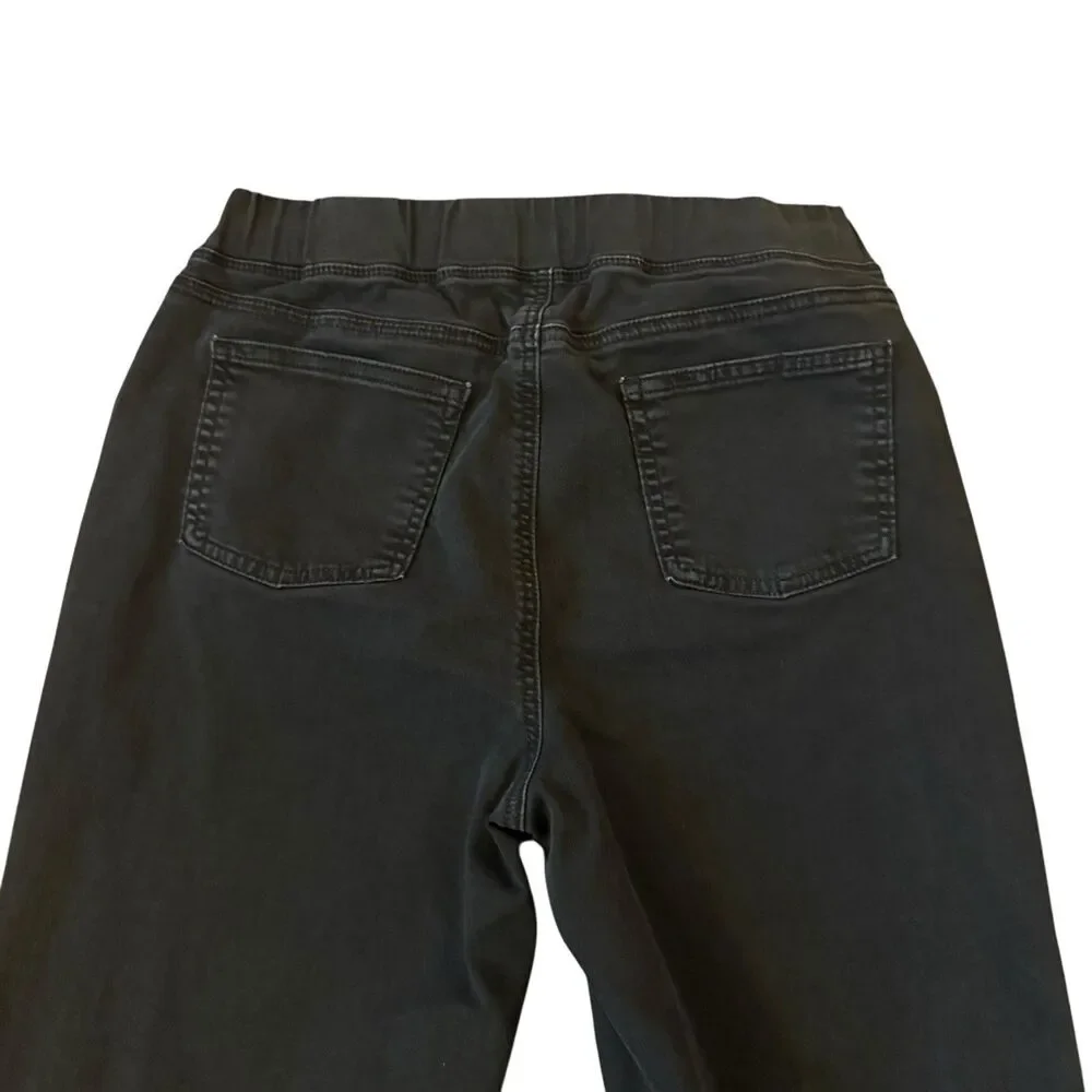 Eileen Fisher Women’s Petite Med Black Mid-Rise Skinny Jeans Stretch Made in USA